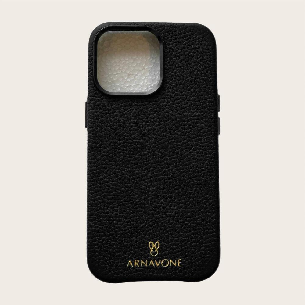 NEW ARNAVONE women's luxury leather phone case for iphone 14 pro max in black